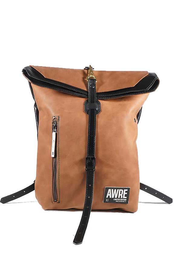 Urbo Brown Leather Backpack - AWREOFFICIALSTORE