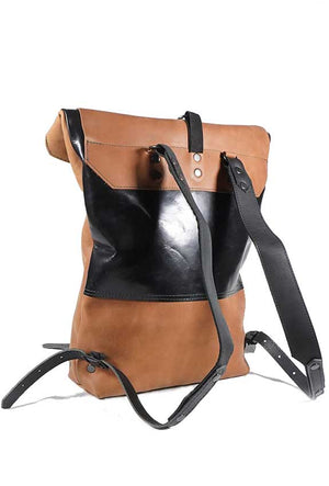 Urbo Brown Leather Backpack - AWREOFFICIALSTORE